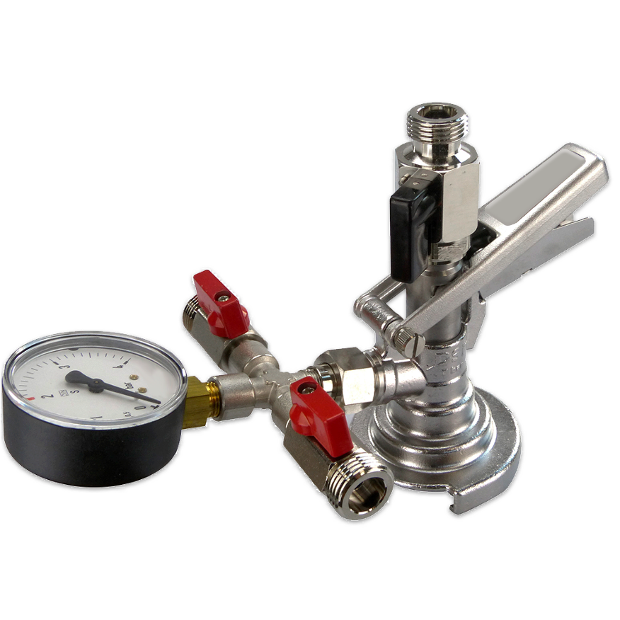 Conexión Válvula Llenado Reloj CO2 3x5/8" pinchador llenado