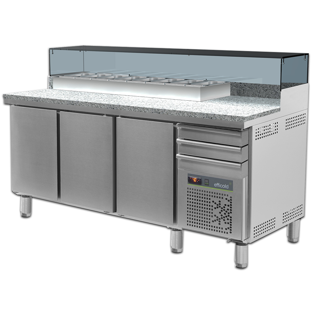Mesa Pizza Con Injertos Mm-210 Granito 110v/60h