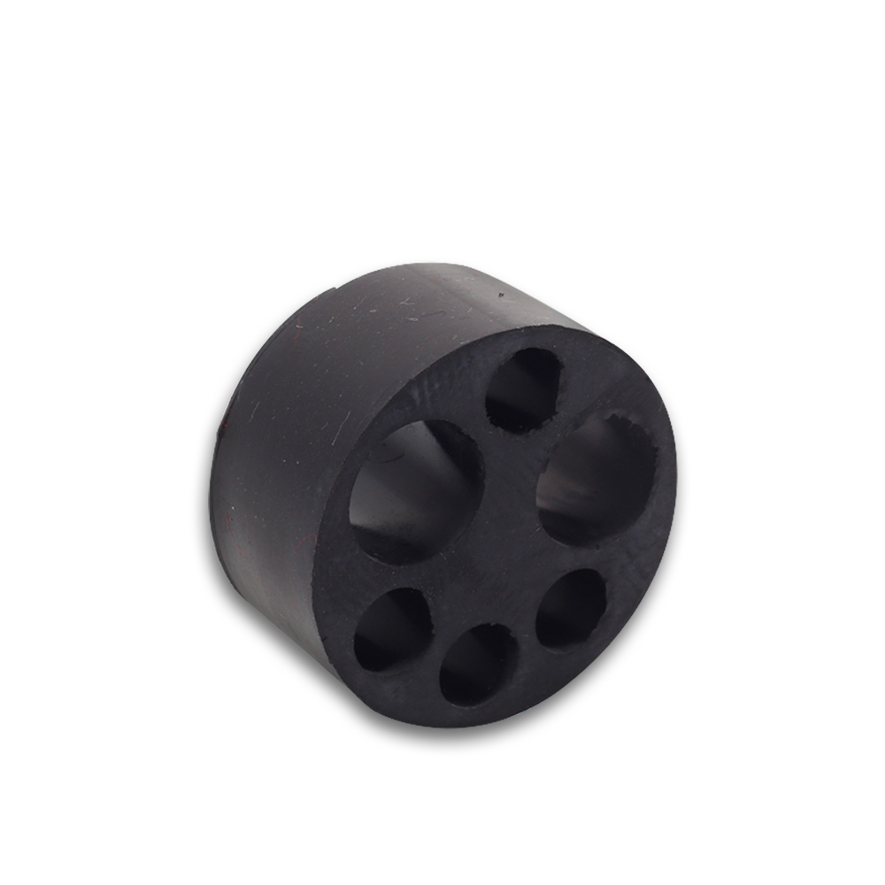 Tapón de Goma con 2 agujero 9mm