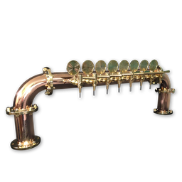 [PU004] Columna Puente Marinera Cobreada 8 grifos